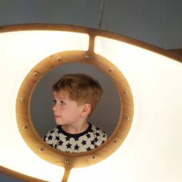 Rocket Ceiling Light Wooden Armstrong Inspired Pendant Lamp - thumbnail 3