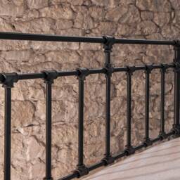 Iris Handmade Wrought Iron Headboard - Industrial Geometric Metal Bedroom Decor - thumbnail 2