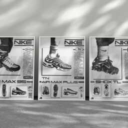 Nike Shoe Triplet Collection - X3 Poster Prints Air Max 95, Tn, Shox High Quality, Various Sizes & Finishes Available A5 A4 A3 A2 - thumbnail 2