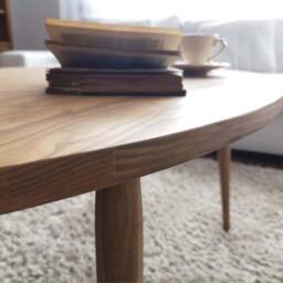 Solid Pine Oval Coffee Table - Minimalist Handmade Living Room Furniture Eco-Friendly Scandi Style Wood Dvalenti - Ref.0084 - thumbnail 4