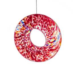 Handmade Art Glass Bird Feeder 8.7 - thumbnail 2