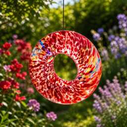 Handmade Art Glass Bird Feeder 8.7 - thumbnail 1