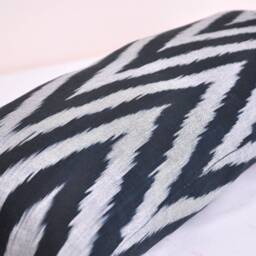 Black Chevron Ikat Long Body Pillow Cover - thumbnail 2