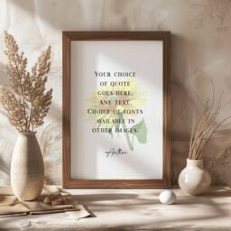 Personalised Quote Print Custom Any Sunflower Wall Art Your Text Here Poster Floral Home Decor Gift Unframed - thumbnail 1