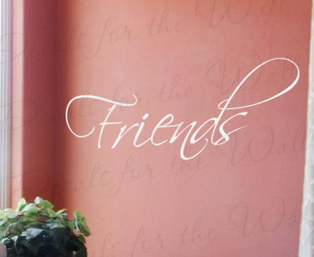 Friends Friendship Decorative Adhesive Vinyl Quote Design Saying Large Wall Decal Lettering Decoration Sticker Graphic Decor Mural Fr15 - image 1