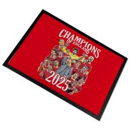 Liverpool Champions Of England 2025 Door Floor Mat 2 Sizes Choice Design Great Gift For Fans Man Cave - thumbnail 1