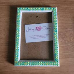 Colourful Acrylic Flatback Half Pearls Photo Frame 4 X 6 Inches - thumbnail 4
