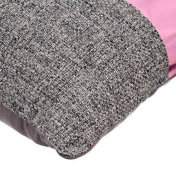 "Faux Leather Metallic Pink Throw Pillow Cover 16""x16" - thumbnail 2