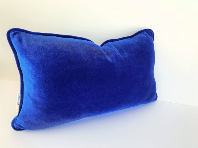 Royal Blue Velvet Pillow Cover, Cobalt Cushion Cover - image 1