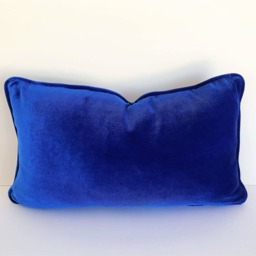 Royal Blue Velvet Pillow Cover, Cobalt Cushion Cover - thumbnail 2