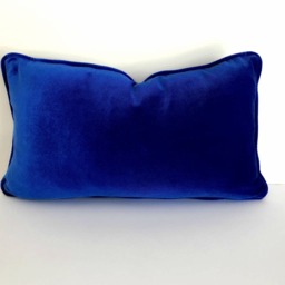 Royal Blue Velvet Pillow Cover, Cobalt Cushion Cover - thumbnail 4