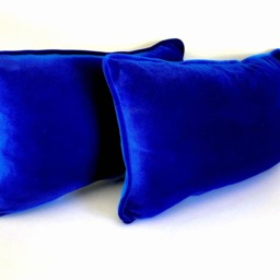 Royal Blue Velvet Pillow Cover, Cobalt Cushion Cover - thumbnail 3