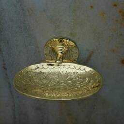 Solid Brass Soap Dish, Wall Holder, Engraved Handmade Dish - thumbnail 4