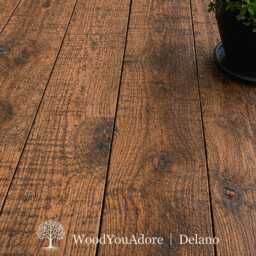 "Rustic Solid Wood Dining Table ""Delano" - thumbnail 2