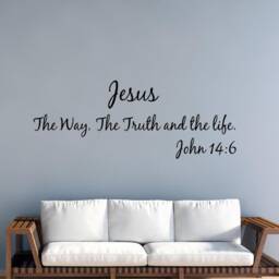 Jesus The Way Truth & Life John 14 6 Vinyl Decal Bible Verses For Wall Version 2 18116 - thumbnail 1