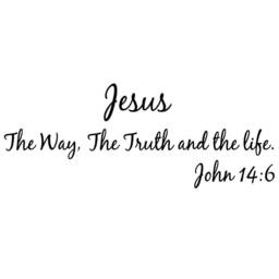 Jesus The Way Truth & Life John 14 6 Vinyl Decal Bible Verses For Wall Version 2 18116 - thumbnail 2