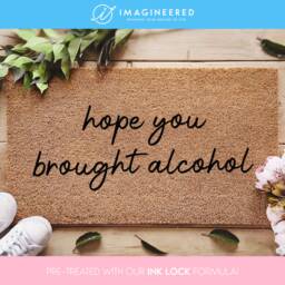 Hope You Brought Alcohol Mat - Funny Custom Home Decor Gifts For Him Her Personalized Doormat Family - thumbnail 1