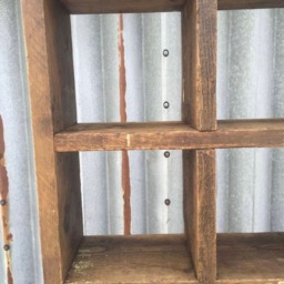 The Tall Standard Industrial Up-Cycled Pigeon Hole Shelving Unit/Bookcase - For Delivery Charge Info See Description - thumbnail 3