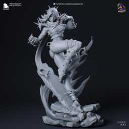 Unseen Rancor - Psychic Forcefield Sorceress Superhero Invisible Woman Malice Resin Figure 16K - thumbnail 4
