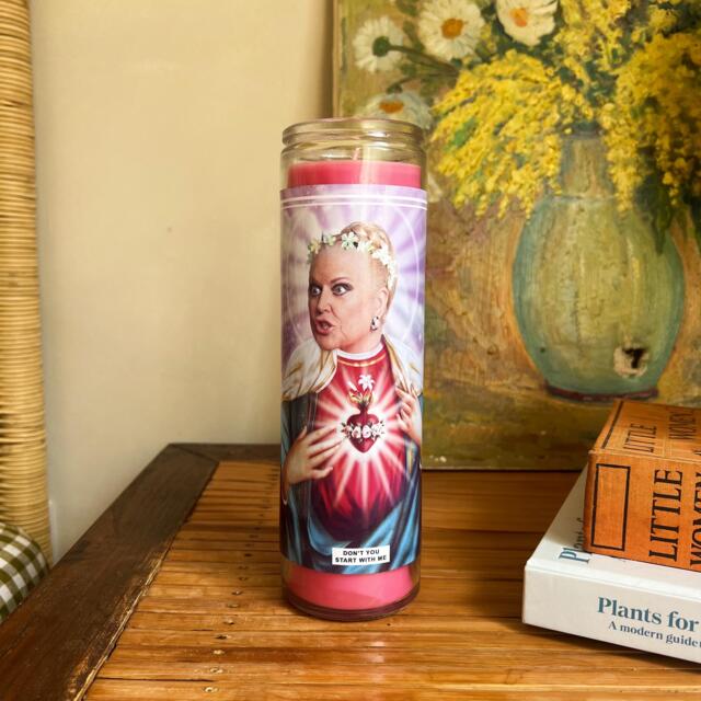 Saint Kim Woodburn Prayer Candle Scented Vegan Soy Wax, 120Hr Burn - image 1
