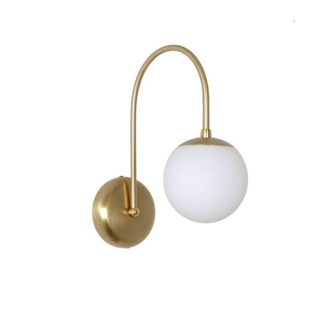 Minimal Glass Globe Sconce Modern Wall Lamp Arm Light - image 1