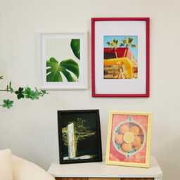 Spring Summer Modern Picture Frame Set 6, Floting Wall Art Decor, Gallery Frames With Botanical Prints, Hang Lightweight Frames, Home Decor - thumbnail 3