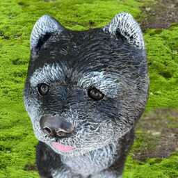 Garden Chow Dog Figurine Concrete Statue Outdoor Memorial Sculpture Cement Puppy Decoration Handmade Pet Ornament Dog Art Gift - thumbnail 2