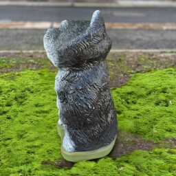Garden Chow Dog Figurine Concrete Statue Outdoor Memorial Sculpture Cement Puppy Decoration Handmade Pet Ornament Dog Art Gift - thumbnail 4