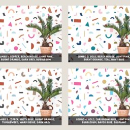 Terrazzo Wall Decals - Removable Stickers, Abstract Modern Art, Bedroom Decor, Geometric Nursery Decor - thumbnail 2