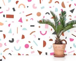 Terrazzo Wall Decals - Removable Stickers, Abstract Modern Art, Bedroom Decor, Geometric Nursery Decor - thumbnail 1