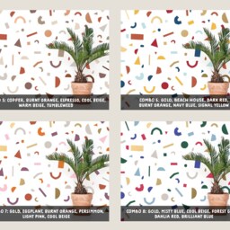 Terrazzo Wall Decals - Removable Stickers, Abstract Modern Art, Bedroom Decor, Geometric Nursery Decor - thumbnail 3