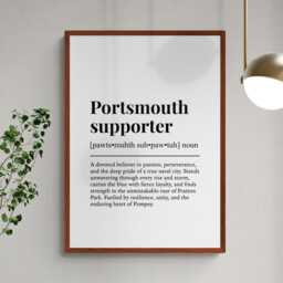 Portsmouth Supporter Funny Definition Sport Football Gift Wall Art Print - thumbnail 2