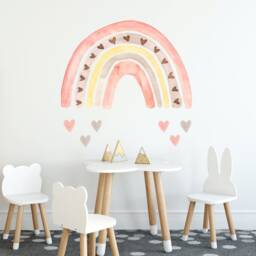 Rainbow Wall Decal, Nursery Watercolor Rainbow Stickers, Wall Decal For Kids, Decor - thumbnail 3