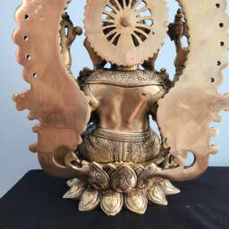 Brass Ganesha Statue 16-Inch Lord Ganesh, God Of Luck & Wisdom - thumbnail 4