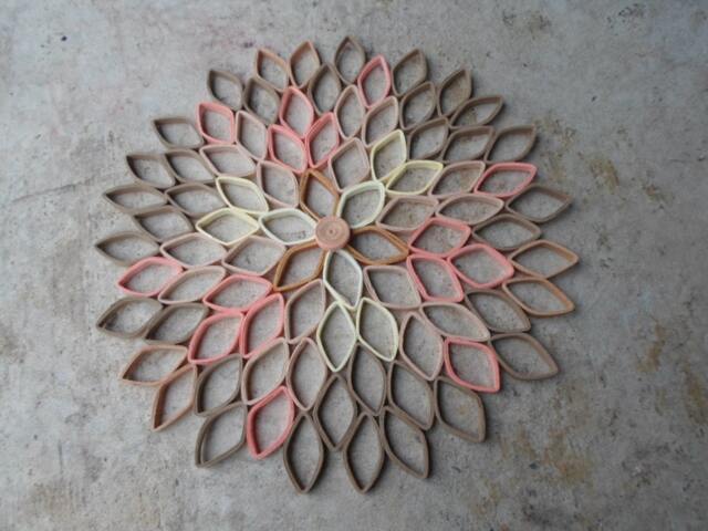 Coral Dahlia Wall Art Modern 3D Paper Flower Decor - image 1