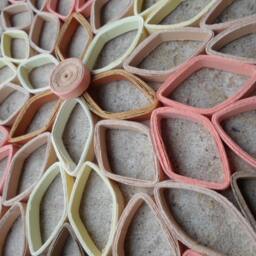 Coral Dahlia Wall Art Modern 3D Paper Flower Decor - thumbnail 4