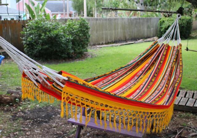Vibrant Inca Hammock - Lightweight, Double, Handmade Ultra-Comfy For Outdoor Bliss & Relaxation - image 1