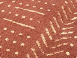 Zoey Throw Pillow, Rust African Mudcloth - thumbnail 4
