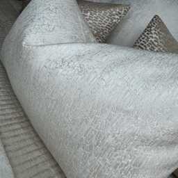 White Cushion Cover - Blake Designer Fabric, Rectangle 12 X 20 , Double Sided, Handmade in UK - thumbnail 3