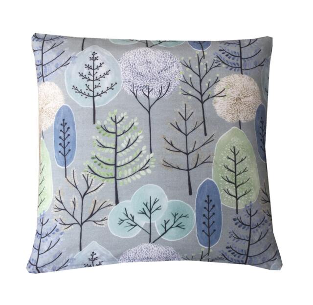 Voyage Lyall Trees Pillow Cover Cornflower Blue Floral Linen Cushion - image 1