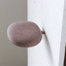 Floating Stone Shelf - Small Pink Rustic Shelves Display Altar Japandi Wall Decor - thumbnail 3