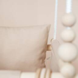 Montessori Baby Swing, Beige Cappuccino Toddler Swing - Shower Gift Birthday - thumbnail 3