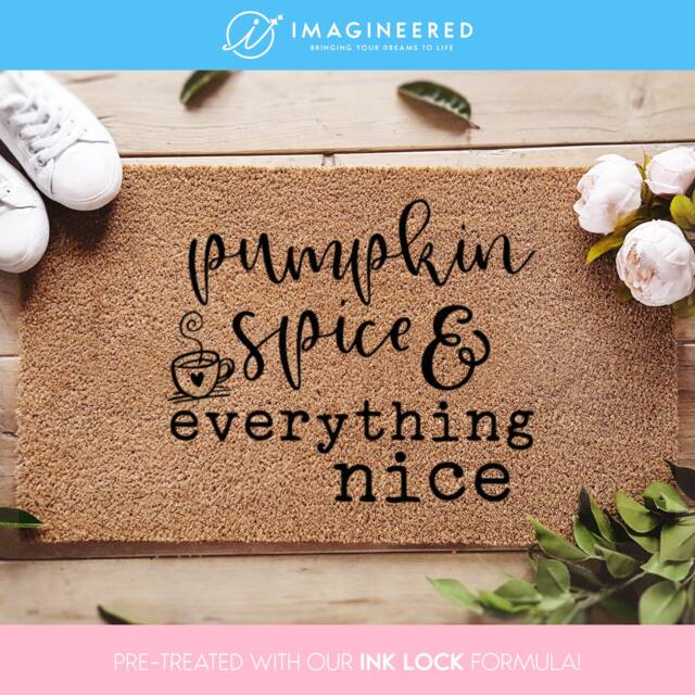 Pumpkin Spice & Everything Nice Doormat - Lover Fall Decor Autumnal Housewarming Gift For Your Entrance - image 1