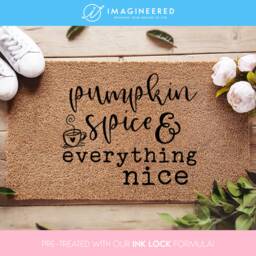 Pumpkin Spice & Everything Nice Doormat - Lover Fall Decor Autumnal Housewarming Gift For Your Entrance - thumbnail 1