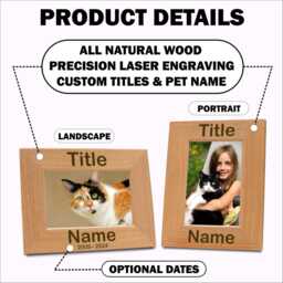 Cat Mom Frame Purrfect Custom Photo Personalized Wooden Pet Picture Holder Engraved Kitten Gift Idea Best Friend Present Memory Keepsake - thumbnail 3
