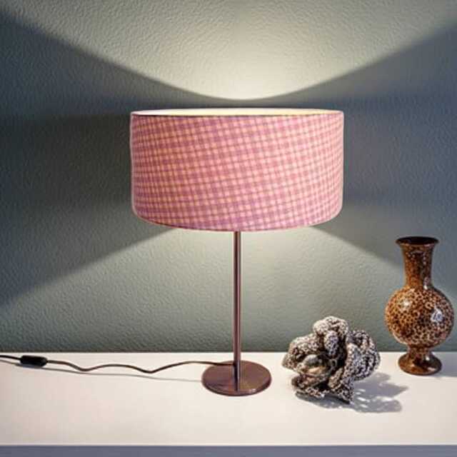 Table Lamp Nina Soft Purple Checkered - image 1