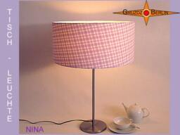 Table Lamp Nina Soft Purple Checkered - thumbnail 3