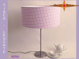 Table Lamp Nina Soft Purple Checkered - thumbnail 2