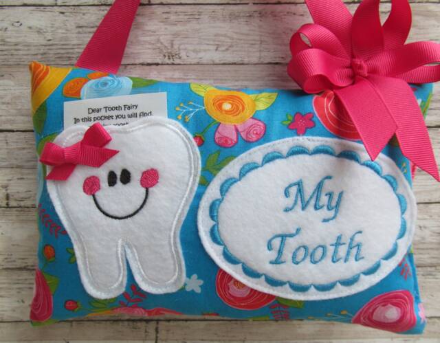 Personalized Tooth Fairy Pillow, Children's Keepsake, Custom Holder, Kids Gift, Gift - image 1