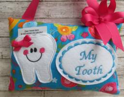 Personalized Tooth Fairy Pillow, Children's Keepsake, Custom Holder, Kids Gift, Gift - thumbnail 1